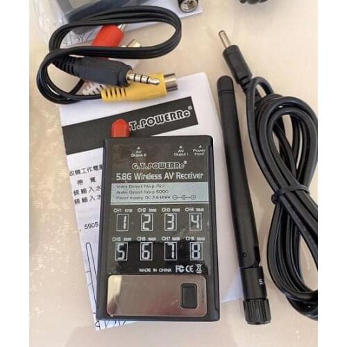FPV 5.8Ghz 8 Channel Wireless A/V Video Audio Receiver (RX) RC805 with digital channel display for fpv