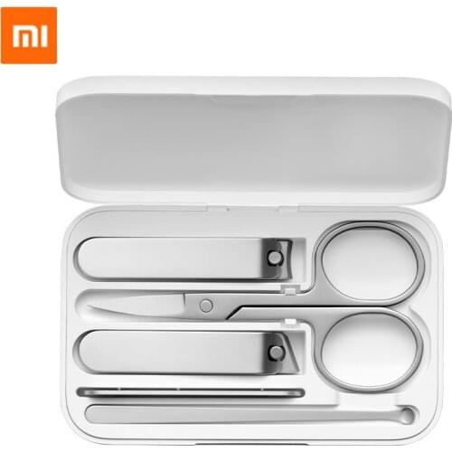 5pcs Xiaomi Mijia Nail Clipper Stainless Steel Set Trimmer Pedicure Care Clippers Earpick Nail File Professional Beauty Tools