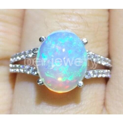 Natural opal ring Real original opal 925 sterling silver Free shipping Handworked fine jewelry 2.15ct gemstone #J16102532