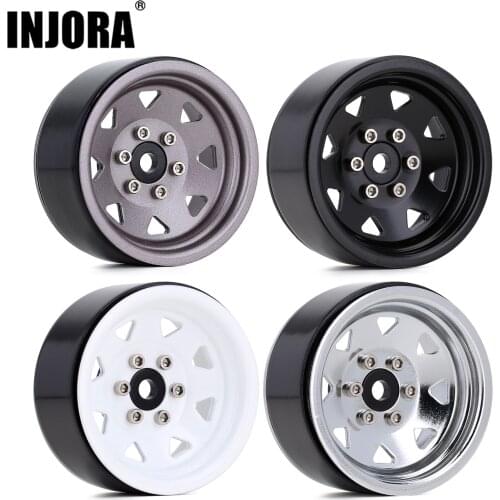 INJORA Metal 1.9" Beadlock Wheel Rims 3 Style for 1:10 RC Crawler Car Axial SCX10 90046 Traxxas TRX4 Redcat GEN8
