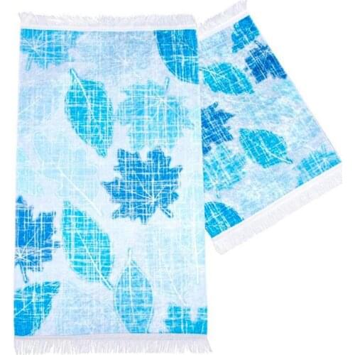 Alice Rectangle Bathroom Mat Set 2 Li Turquoise