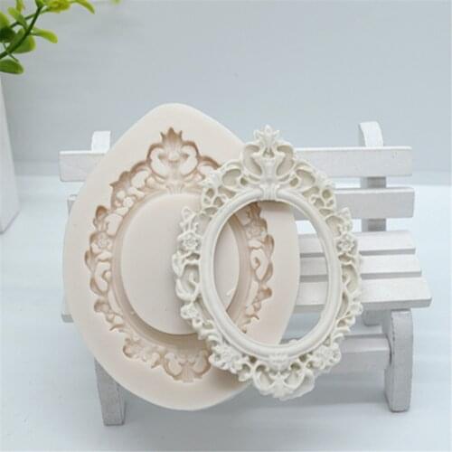 Beautiful Frame Silicone Fondant Resin Sugarcraft Mold For Pastry Cup Cake Decorating Kitchen Tool