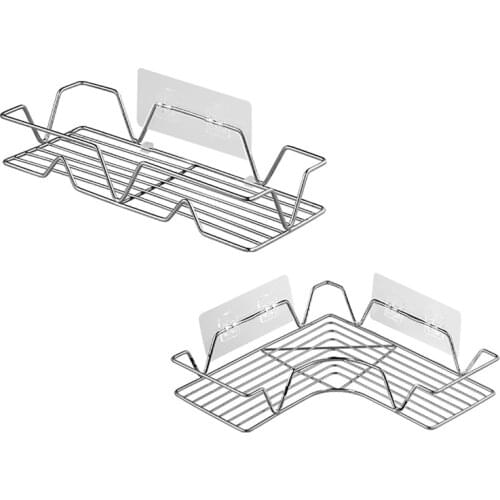 Kitchen Organizer Spice Pepper Bottle Wall Basket Hanger Corner Triangle Cosmetic Sundries Storage Holder Bathroom Shower Rack