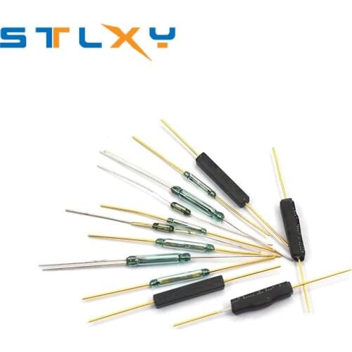 5PCS N/O Reed switch Magnetic Switch 2 * 14mm Normally Open Magnetic Induction switch N/C Normally closed MKA14103 GPS-14B
