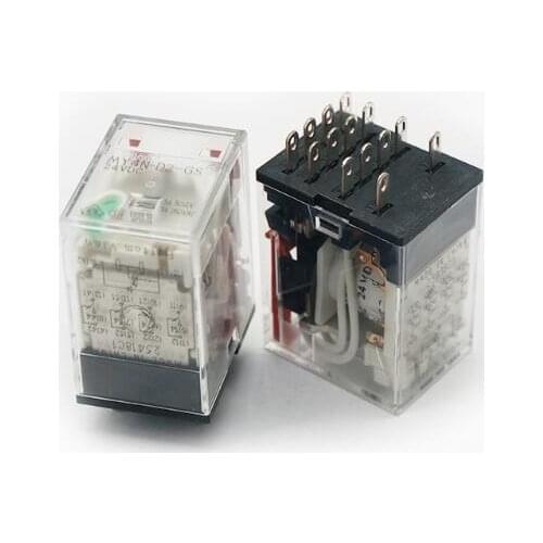 MY4N-D2-GS DC24 BY OMZ/C MY4 5126G 24VDC | 4NO+4NC | 6A MY-GS Miniature power relay