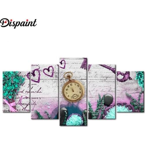 Dispaint 5pcs Full Square/Round Drill 5D DIY Diamond Painting "Table scenery" Multi-picture Combination Embroidery 5D Decor