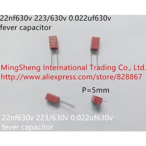 Original new 100% 22nf630v 223/630v p=5mm 0.022uf630v fever capacitor (Inductor)