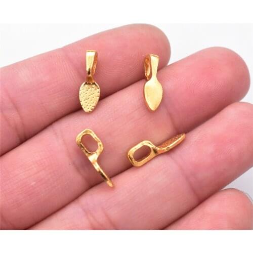 15x5mm 40pcs Gold Color Plated Bail Connectors Handmade Charms Pendant:DIY for bracelet necklace