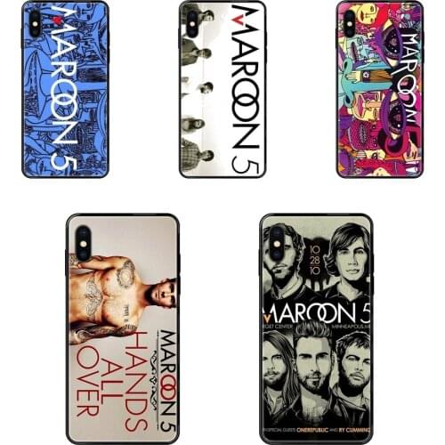 Rainbow Hot Band Maroon 5 For Samsung Galaxy A10S A20 A20S A20E A21S A30S A40 A50 A70 A71 A70E A5 A6 A7 A8 A10 Black Soft Cool