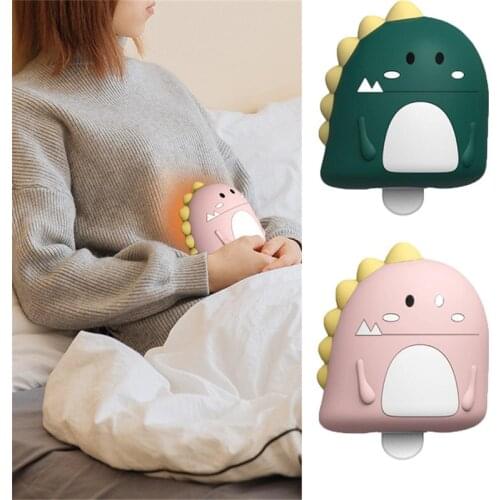 Silicone Dinosaur Hot Water Bottle Rubber Bag Winter Macaron Color Girls Belly Feet Hand Warmer Heat Pack Pocket Handwarmer Gift