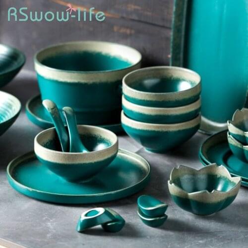 30pcs Cutlery Set Household Fish Plate Dish Rice Bowl Soup Bowl Creative Set Serving Dish Dinner Plate Sets For Kitchen Supplies