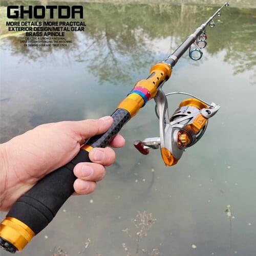 1.8-3.6m Telescopic Fishing Rod and 13BB Spinning Fishing Reel Portable Fishing Rod Spinning Fishing Rod Combo