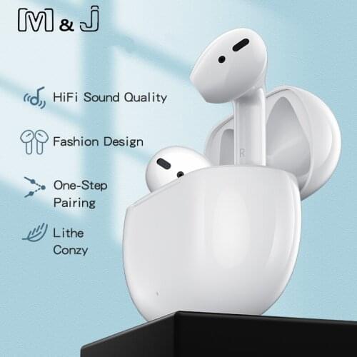 M&J Air Pro TWS Wireless Bluetooth Earphones Touch Control Mini Headphones with Mic Sports Waterproof Earbuds For Xiaomi iPhone