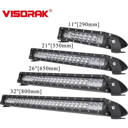 VISORAK 11 21 25 32Inch Offroad Straight Slim LED Bar Truck LED Light Bar For Auto Car 4x4 4WD ATV SUV Tractor Niva lada 12V 24V