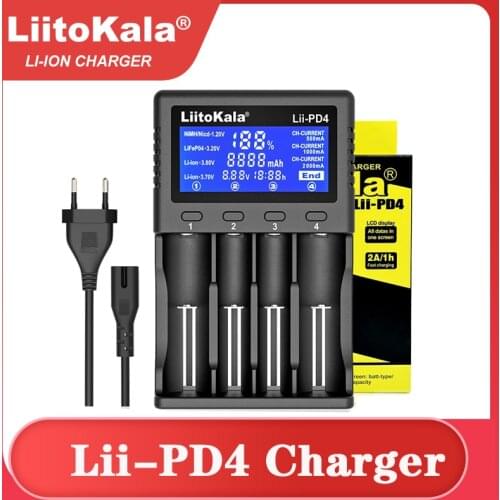 LiitoKala Lii-500S PD4 S6 500 battery charger For 3.7V 18650 26650 21700 1.2V ni-mh AA AAA batteries Test the battery capacity