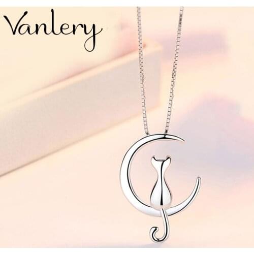 Fashion Long Moon Cat Necklace Pendant For Women Choker Necklaces Holiday Beach Statement Boho Jewelry 2021