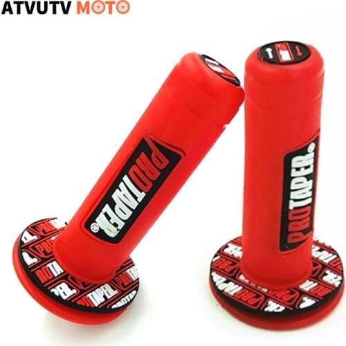 1pair Motorcycle Handlebar Handle Gel Grips Fit For 7/8" Handlebar Rubber Gel Hand Grips Dirt Pit Bike Motocross Part Pro Taper
