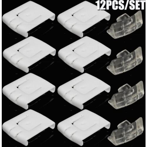 12Pcs/Set Siut Seat Buckle Clip Runner Guide White Plastic Clips 435881203A C10 For VW GOLF 7 MK1 MK2 MK3 CORRADO SCIROCCO