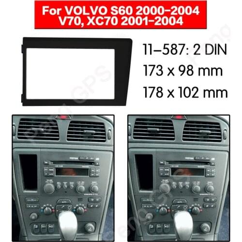 2 DIN Car Radio stereo Fitting installation Trim Kit adapter fascia For VOLVO S60 2000-2004 V70 XC70 2001-2004 frame Audio