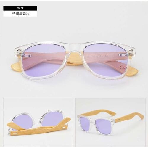 2020Top quality Gradient sunglasses classics unusual wood bamboo Square candy brand designer men rays women sun glasses