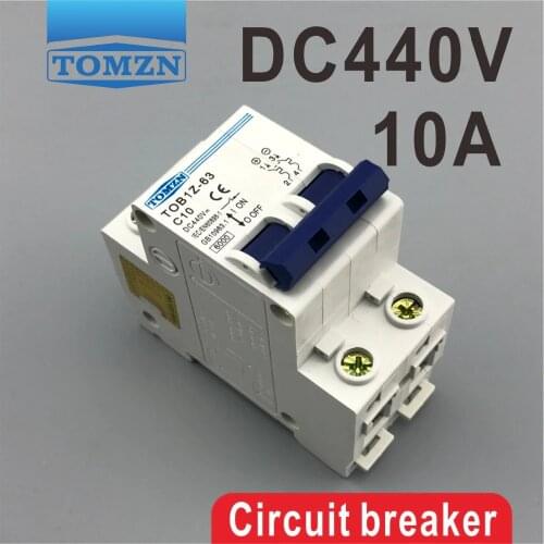 2P 10A DC 440V Circuit breaker MCB C curve