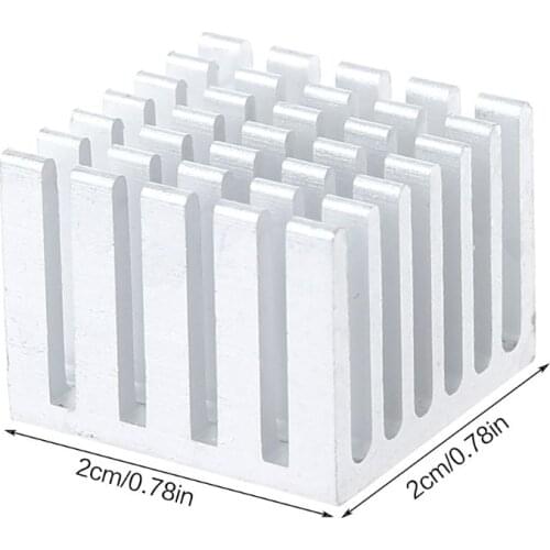 5Pcs/Set 20x20x15mm Cooling Heatsink CPU GPU IC Chip Aluminum Heat Sink Radiator 32CB