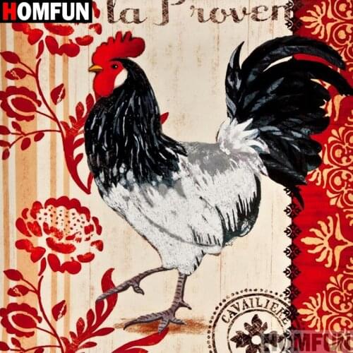 HOMFUN Full Square/Round Drill 5D DIY Diamond Painting "Chicken scenery" 3D Embroidery Cross Stitch 5D Decor Gift A17765