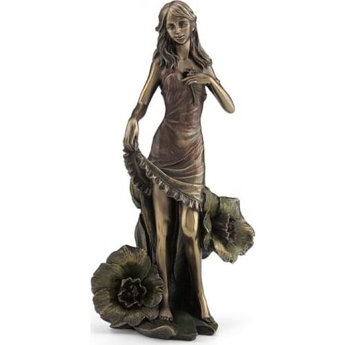 Anovfo decorative arts series cold cast copper craftsmanship beauty sculpture for home decoration naked art women lady beauties