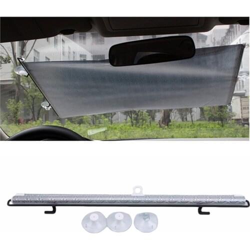 Automatic Retractable Car Front Rear Windshield Sunshade Anti-Sun Heat Insulation Blinds Car Interior Protection Car Supplies