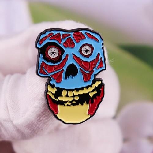 Misfits Skeleton Hard Enamel Pin Punk Rock Music Badge Brooch Spooky Decor