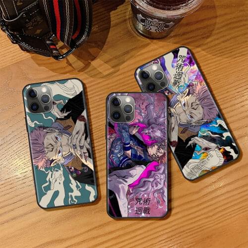 Anime Jujutsu Kaisen Phone Case for iPhone 11 Pro XS Max X 7 8 Plus 6 6S 12 Mini Soft Capa Carcasa Yuji Itadori Fushiguro Megumi