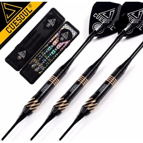 CUESOUL Professional Black Scorpion 16g Soft Tip Darts Indoor Sports