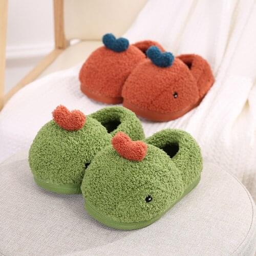 Kids Winter Slippers Boys Cartoon Rabbit Cotton Home Slippers Childrens Plush Indoor Warm Shoes Bowtie Girls Princess Slippers