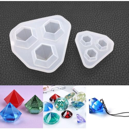DIY Crystal Epoxy 3 with Diamond Resin Mold High Mirror Plaster Aromatherapy Baking Mold Ornaments Silicone Creative Handmade