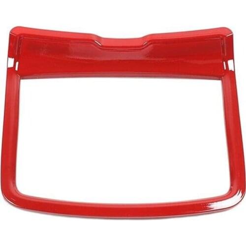 For 2011-2021 Dodge Charger Car Central Control Cup Holder Cover Trim Decoration Frame Sticker Accessories, ABS Red