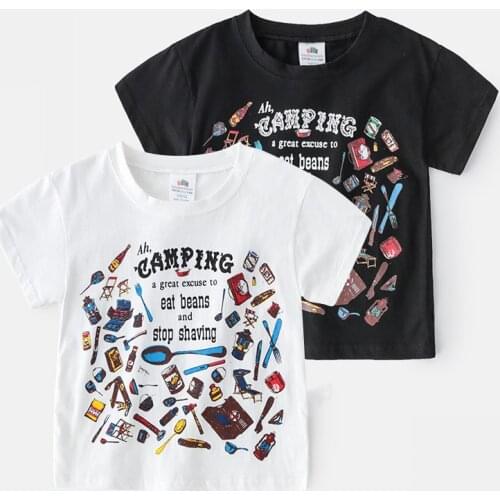 Baby Boys T-shirts Cartoon Print Short Sleeve Shirt for Boy 3-10 Years Children Tshirts 2020 Summer Big Boys Tshirt Boy Tops New