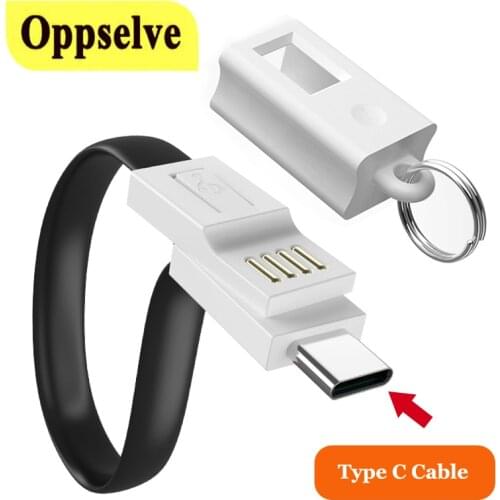 Key Chain USB Type C Cable Fast Charging Cable For Samsung Redmi Note 7 Charger Usbc Type-C Keychain Cord Short Cabel Micro USB