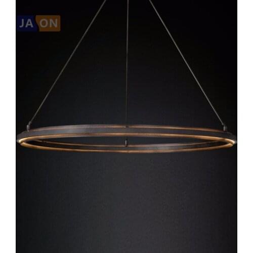 LED Retro American Vintage Iron Round Rectangle LED Lamp LED Light.Pendant Lights.Pendant Lamp.Pendant light For Dinning Room
