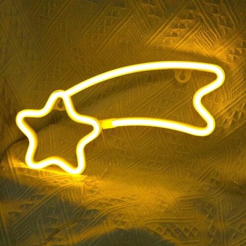 Meteor Neon Signs Special LED Night Light Wall Decor Battery Powered for Home Bedroom Bar TN88