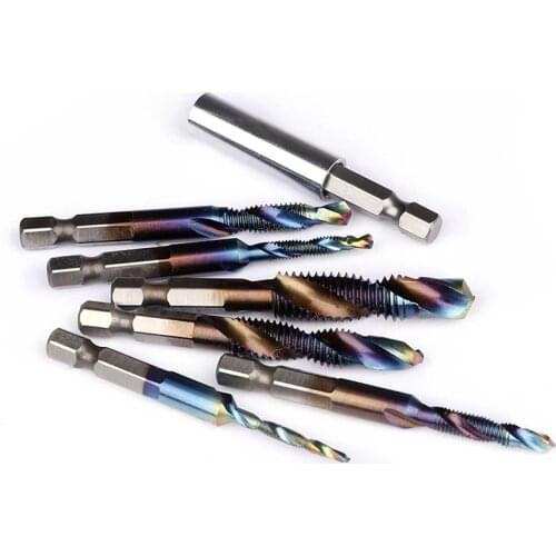 1/4mm Shank M3-M10 HSS Thread Tap Set Metric Tap Drill Nano Blue Coated Machine Screw Tap