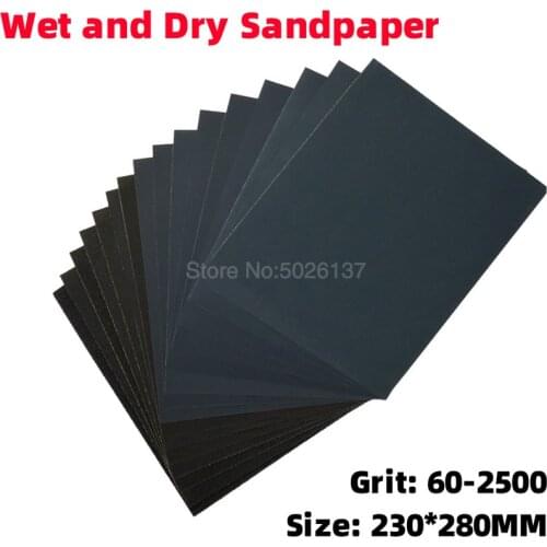 1x 60-2500 Grit Polishing Wet And Dry Sandpaper Sanding Paper Water Abrasive Sandpapers Waterproof Granularity Metal Wood Grind