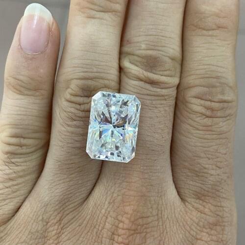 Small Size 5x8mm Radiant Cut Moissanite Diamond Color White D Clarity VVS Lab Created Loose Gemstone