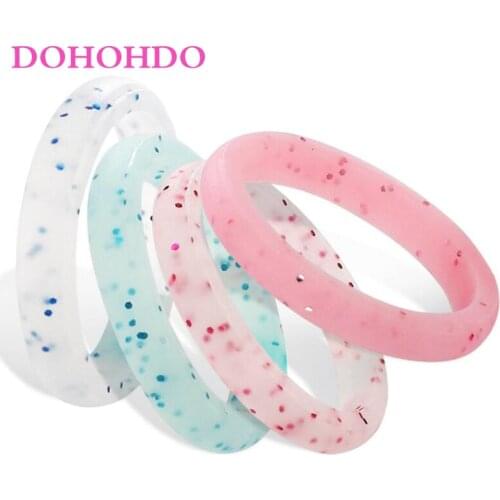 Hot Women Wedding Rings 2.7mm Food Grade FDA Silicone Finger Ring 4-10 Size Hypoallergenic Crossfit Flexible Rubber Finger Ring