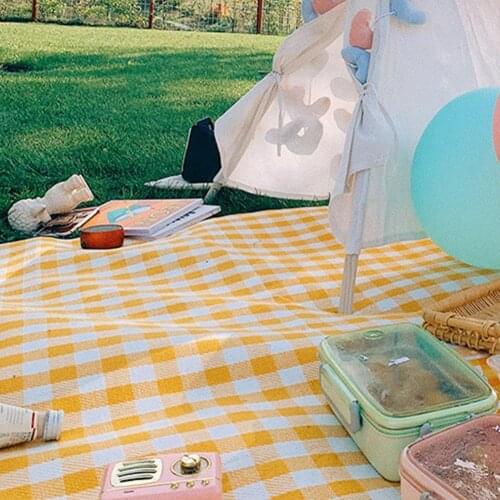 Picnic Blanket Folding Sand Proof Oxford Cloth Bright Color Camping Mat for Hiking Waterproof Beach Mat Camping Picnic Blanket