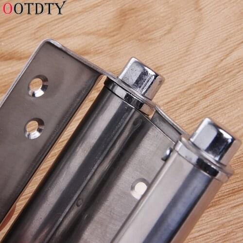 OOTDTY 2021 Fashion 2Pcs 3" Inch Stainless Steel Double Action Spring Hinge Saloon Cafe Door Swing