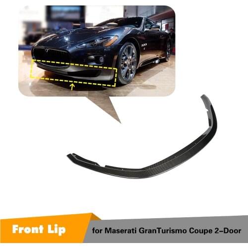 Carbon Fiber Front Lip Spoiler for Maserati GranTurismo 2007 2008 2009 Front Bumper Chin Shovel Guard