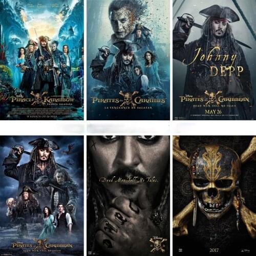 Disney Pirates of the Caribbean Anime Posters Canvas Painting Wall Decor Wall Art Picture for Nursery Room Decor Home Decoration