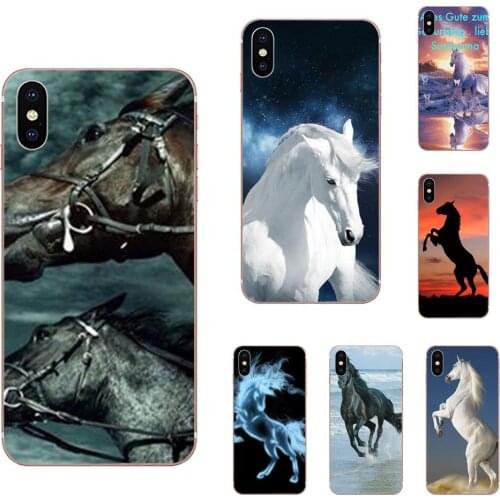 Amazing Black And White Horse Running Cool Animals For Sony Xperia XZS XA1 L1 XA X Z Z1 Z2 Z3 Z4 Z5 XZ1 Compact E5 XZ Premium