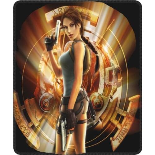 Tomb Raider Lara Croft Adventer Game Crazy Mouse Pad Non-Slip Soft Mat Natural Rubber PC Table Decoration Cover