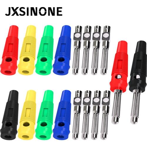 Cleqee P3008 10PCS 4mm Copper Banana Plug Jack For Speaker Amplifier Test Probes Connector